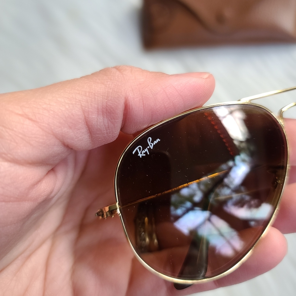 Ray-Ban Aviator Gold Brown Gradient - Picture 4 of 11
